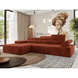 MKS Ecksofa L-Form, Orange, 5-Sitzer mit Relaxfunktion in orange von MKS