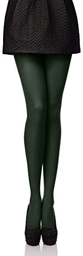 Antie Damen Mikrofaser Strumpfhose bunt blickdicht AN-123 80 DEN (Dunkelgrün, L (40-44))