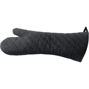 Fackelmann Ofenhandschuh Hitzeschutzhandschuh BBQ XXL schwarz, aus Polyester und Baumwolle