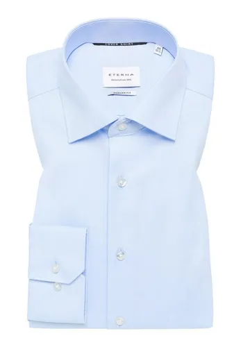 Eterna Langarmhemd blau 46/65cm - 100% Baumwolle - Business- & Abendmode für Herren, pflegeleichtes Hemd aus 100% Baumwolle für höchsten Tragekomfort und stilvolles Auftreten.