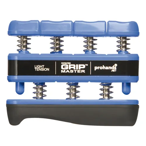 Pro Hands Gripmaster Light Blue - Fingertrainer für Musiker - Krafttraining Griffstärker, ideal für fortgeschrittene Musiker zur Verbesserung von Fingerfertigkeit und Ausdauer. Leichte Stärke von 2270 g pro Finger für gezieltes Training.