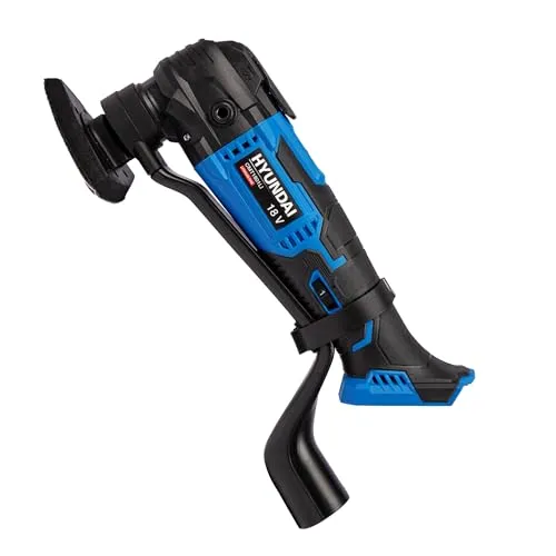 HYUNDAI Akku Multifunktionswerkzeug CMT1801LI, Multitool, Multicutter, Oszillationssäge, Vibrationssäge mit div. Sägeblätter, Schleifpapiere, Schaber und Staubabsaugung (OHNE Akku/Ladegerät)