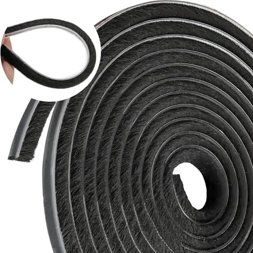 10M Bürstendichtung Selbstklebend Bürstenleiste Dichtungsstreifen Winddicht Staubdicht Dichtungsband Für Schiebetüren Fenster Garderobe Dichtungsbürste