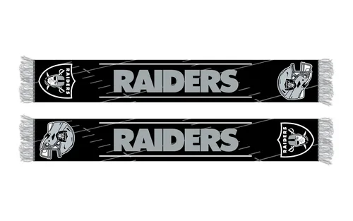 Las Vegas Raiders NFL Schal Fanschal Scarf ** Team HD Knitted Jaquard Scarf ** in 145 x 20 cm