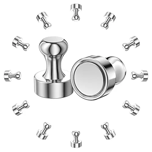 Newaner Neodym Magnete Extra Stark 12 Stück Mini Magnetenn 12 X 16mm für Magnettafel, Stecktafel, Pinnwand, Kühlschrank, Kegelmagnete, Notenmagnete, Neodym Magnete Klein mit Aufbewahrungsbox