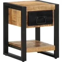 vidaXL Nachttisch aus rauem Mangoholz 35x34x45 cm von vidaXL