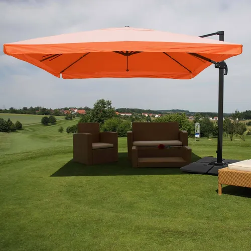Gastronomie-Ampelschirm MCW-A96, 3x4m Terracotta