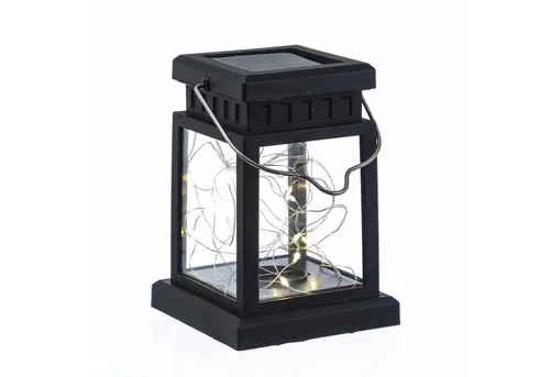 MARELIDA LED Solarleuchte LED Solar Mini Laterne Gartenlaterne Gartenleuchte Lichtsensor 12,5cm, LED Classic, warmweiß (2100K bis 3000K)