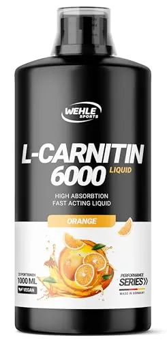 L-Carnitine 6000 Liquid - Hochdosierte 6000mg für mehr Energie - Fettreduktion: Zuckerfreies, veganes L-Carnitin in flüssiger Form mit Orange-Geschmack, ideal zur Unterstützung von Ausdauer und allgemeinem Wohlbefinden.