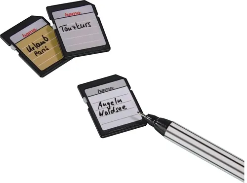 Hama Etiketten Speicherkartenetiketten für SD-/MMC Karten schwarz/weiß VE=18 Stück