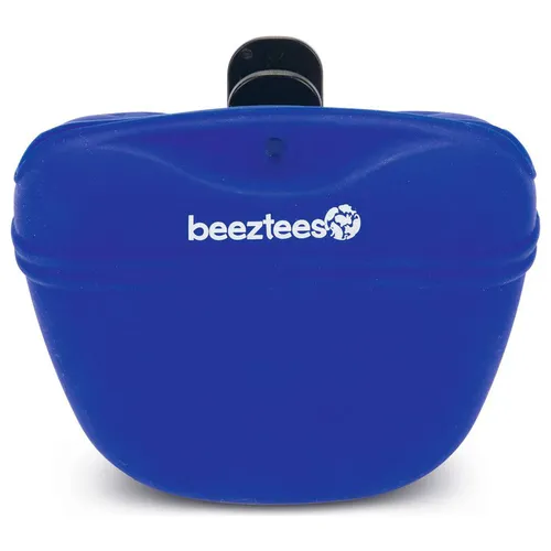 Beeztees Snacktasche blau Silikon 12,8x10,7cm für Hundeleckerlis unterwegs