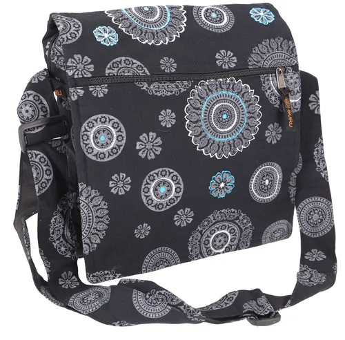 Schultertasche, Hippie Tasche, Goa Tasche schwarz - 30*30*15 cm