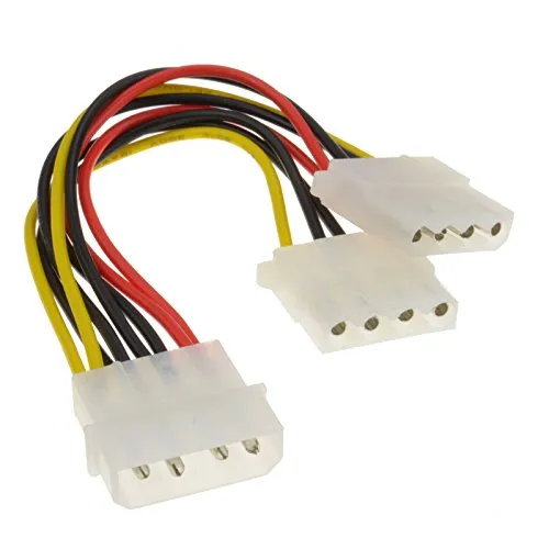 Intern PC 4 Polig Strom Kabelverteiler Y-Adapter 2 Wege Kabel LP4 Molex 1 Zum 2 Anschlusskabel 15 cm [2 Way]