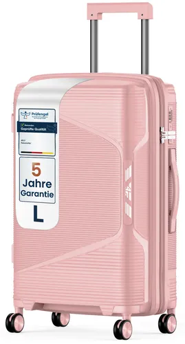 4FLY Leichter Hartschalen-Reisekoffer L – 64 cm Trolley mit TSA-Schloss und Doppelrollen