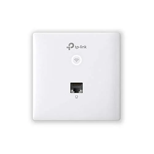 TP-Link Omada AC1200 Wall-Plate Access Point - Wireless Access Point mit Dual-Band und MU-MIMO für schnelles WLAN bis zu 1.167 Mbit/s. Ideal für Hotels und Büros, bietet sicheres Gastnetzwerk und einfache Installation.