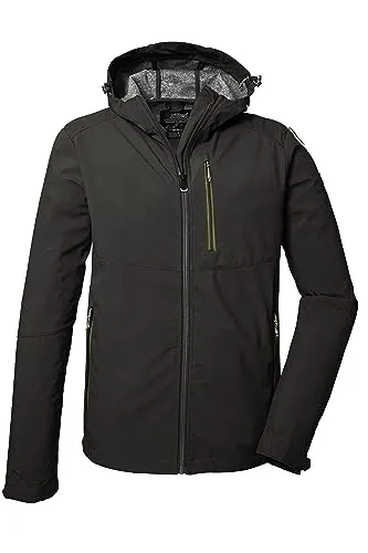 killtec Herren Kos 259 Mn Softshelljacke - Funktionsjacke für Herren, wind- und wasserabweisend mit 10.000 mm Wassersäule, ideal für Outdoor-Aktivitäten und umweltfreundlich aus recyceltem Material gefertigt.