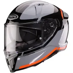 Caberg Avalon X Pure Integralhelm - Grau/Schwarz/Neon-Orange - XL - Sportlicher Vollvisierhelm für Motorradfahrer, mit komfortabler Passform, kratzfestem Visier und integriertem Sonnenvisier. Ideal für Alltag und lange Fahrten, mit abnehmbaren Innenfutter und Belüftungssystem.