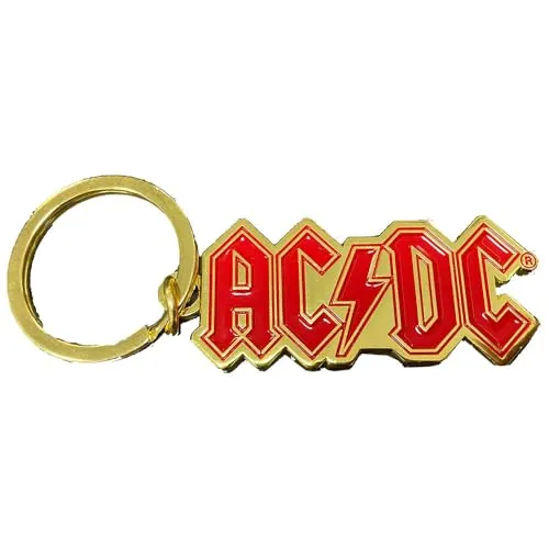 Rock Off officially licensed products AC/DC Gold Band Logo Schlüsselring Schlüsselring One Size