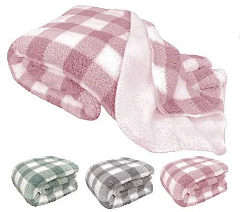 heimtexland ® Kuscheldecke Sherpa Fell XL in Rosa in pink von Heimtexland