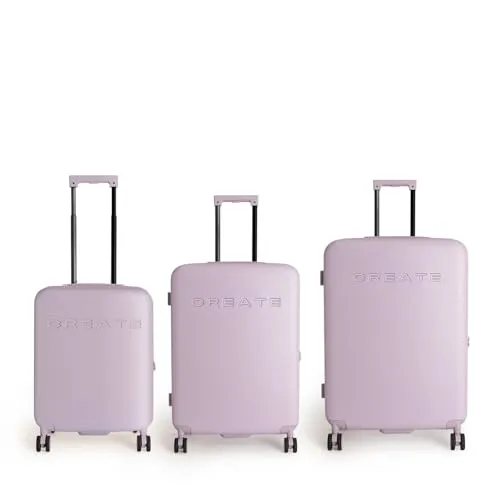 CREATE / Luggage Studio/Hartschalenkoffer-Set aus Polycarbonat Violett/TSA-Vorhängeschloss, 4 multidirektionale Doppelrollen, Innenorganisation, Starke und langlebige Materialien