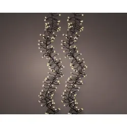 Lumineo LED-Lichterkette CLUSTER 448 LED 4,2 m Soft Gold - Lichterkette für Indoor & Outdoor mit 448 dimmbaren LEDs in Soft Gold, 8h-Timer für automatische Steuerung und 5 m Zuleitung für flexible Platzierung.