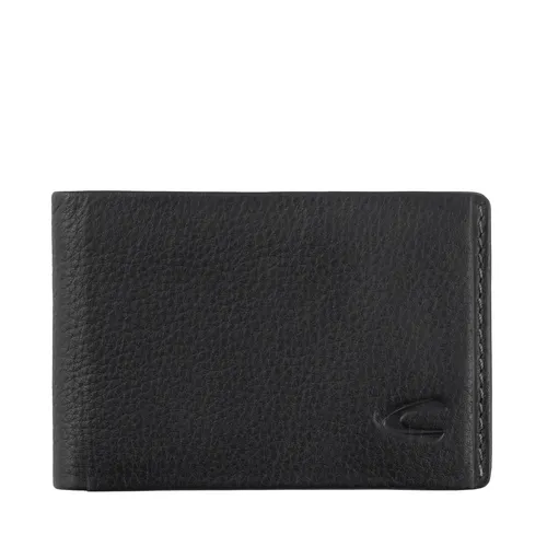 camel active Geldbörse Atlanta, Black - Stilvolle Lederbörse - Geldbörse aus 100% Leder in elegantem Schwarz, ideal für den täglichen Gebrauch und bietet ausreichend Platz für Karten und Bargeld.