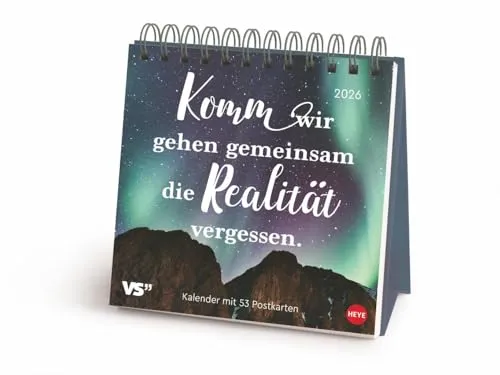 Visual Statements Premium-Postkartenkalender 2026 - Fotografie: Wöchentliche motivierende Weisheiten im einzigartigen Typo Art-Design, ideal zum Sammeln und Verschenken.