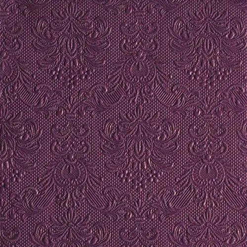 Ambiente Servietten Dinner/Party ca. 40x40 Elegance Aubergine - Hochzeit - Taufe Geprägt