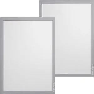 Franken Inforahmen AR14132 PRO, A4, Rückseite selbstklebend, silber, 2 Stück