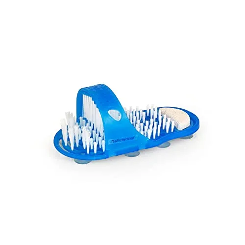 Fussbürste Fussreiniger Fusspflege | mit Bimsstein | Reinigung und Massage für Füße