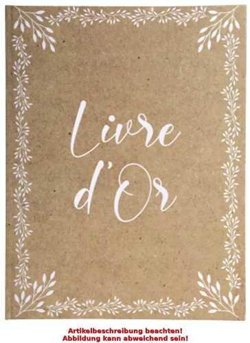 EXACOMPTA Fotoalbum Gästebuch 100 Seiten KRAFT Motiv 47234E - Elegantes Gästebuch im Kraftdesign mit 100 Seiten, ideal für Hochzeiten, um besondere Momente stilvoll festzuhalten.