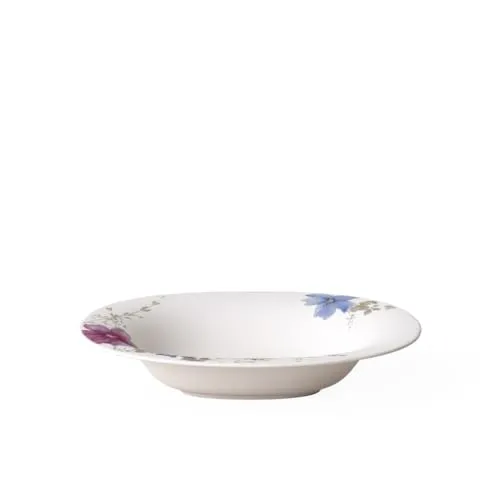 Villeroy und Boch Mariefleur Gris Basic Ovaler Suppenteller - Premium Porzellan Suppenteller mit filigranem Blumendekor, ideal für Suppen und festliche Anlässe. Spülmaschinenfest und mikrowellengeeignet, perfekt für Gastronomie und den Alltag.
