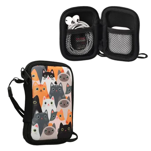 Neopren Tasche für in-ear Headphones Hülle Case Cover Schutztasche Schutzcover