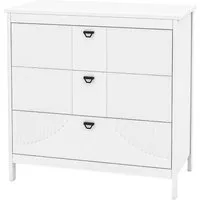 COSTWAY 3-Schubladen-Kommode - Vielseitige Kommode mit 3 Schubladen, stabiler MDF-Konstruktion und Kippsicherung. Ideal für Schlafzimmer und Wohnzimmer, bietet sie großzügigen Stauraum und elegantes Design.