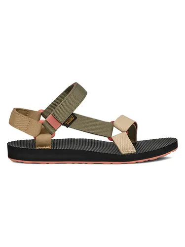 Teva ORIGINAL UNIVERSAL Wanderschuhe Damen Khaki Multicolour - EU 40 - Bequeme Damen-Sandalen in Khaki Multicolour für vielseitige Outdoor-Aktivitäten. Mit robustem Gummi-Laufsohlenmaterial und verstellbarem Klettverschluss für optimalen Halt.