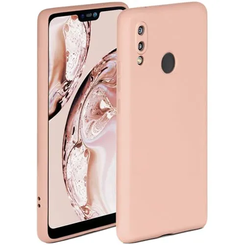 ONEFLOW Soft Case für Huawei P20 Lite Hülle aus Silikon mit Kameraschutz, Silikonhülle mit erhöhtem Schutz fürs Display, Backcover Schutzhülle, weiche Handyhülle, Rosa