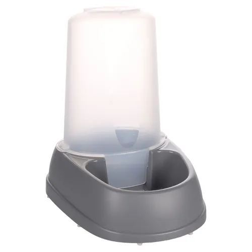 Flamingo Futter- & Wasserautomat Raja grau 2,5 l für Katzen 21,5x29x28,5 cm