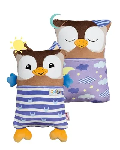 Kuscheltier Eule mit Wendefunktion 30x20cm - braun - Weiches NICI Plüschtier – Für kleine Kuscheltierliebhaber zum Kuscheln & Spielen. Ideal für Zuhause, den Kindergarten oder unterwegs | 62295