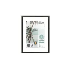 Kunststoffrahmen  Kyoto , schwarz , Kunststoff , Maße (cm): B: 19 H: 25 T: 1.8