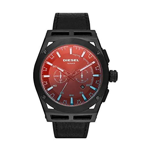 Diesel Herrenuhr Timeframe DZ4544 - Armbanduhr für Herren mit 48mm Edelstahlgehäuse, robustem Lederarmband und wasserdicht bis 100m – ideal für Sport und Alltag.