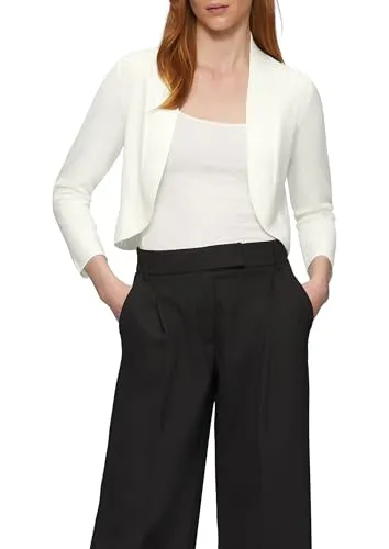 s.Oliver Black Label Damen 2162070 Cardigan Short, Creme, 34