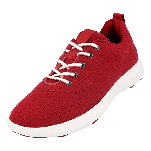 HAFLINGER Wool Sneaker Everyday Paprika, Gr. 36 - Bequemer Hausschuh - Hausschuhe aus reinem Wollfilz, atmungsaktiv und temperaturregulierend für ein angenehmes Fußklima. Ideal für warme Füße und hohen Tragekomfort.
