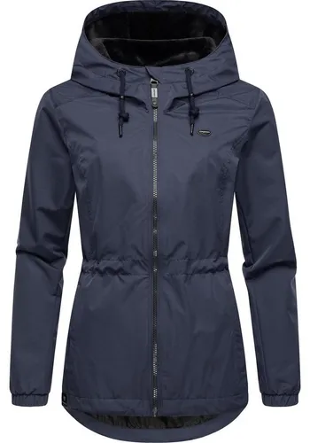 Ragwear Damen Übergangsjacke Dankka Tech Navy Gr. 5XL - Funktionsjacke mit wasserfestem Obermaterial und kuschliger Kapuze, ideal für Outdoor-Aktivitäten in der Übergangszeit. Perfekte Passform und hoher Tragekomfort.