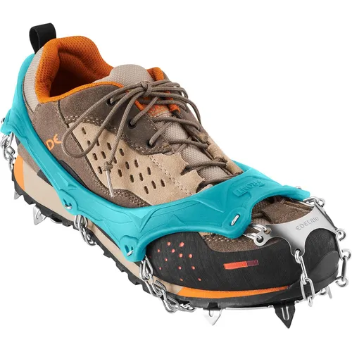 Edelrid Spiderpick II icemint (329) L - Steigeisen für Winterabenteuer - Robuste Steigeisen für sicheren Halt beim Klettern und Bouldern auf Schnee und Eis. Unisex, anpassbar an jeden Schuhtyp, in drei Größen erhältlich - ideal für winterliche Outdoor-Aktivitäten.