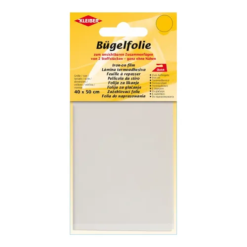 KLEIBER Bügelfolie, transparent, 40 x 50 cm