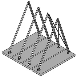 Viessmann Befestigungssatz für 1 Flachkollektor senkrecht 30° - Z013123