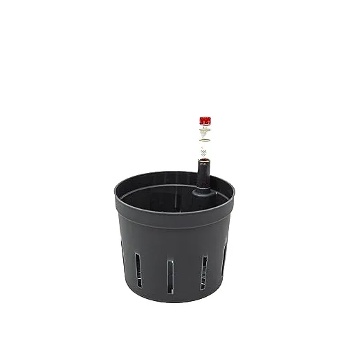 Leni Kulturtopf für Hydrokultur-Systeme Set mit Wasserstandsanzeiger | Größen zur Wahl 5-32 cm rund | Langlebiger Kunststoff (1er-Pack, Ø: 9cm | H: 7cm)