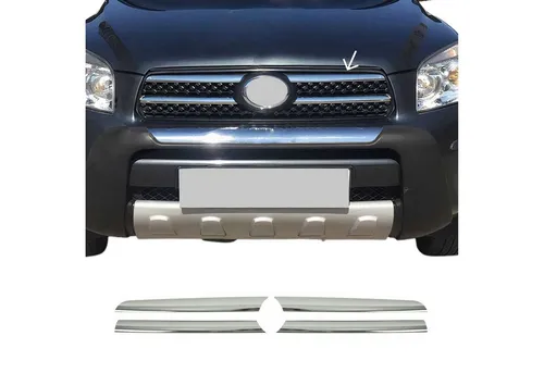 OMAC Zier- / Schutzleistensatz Kühlergitter 7005081 - Front- & Kühlergrills, selbstklebend aus Edelstahl für einfache Montage und elegantes Design, Maße: 510mm x 60mm x 30mm.