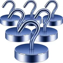 Magnethaken Magnet Neodym Spind Werkstatt 30kg Marineblau - Der Magnethaken Magnet Neodym 30kg in Marineblau ist ideal zur Organisation in Werkstatt, Küche oder beim Camping. Mit 4-Schicht-Korrosionsschutz bleibt er rostfrei und glänzend. Perfekt für Werkzeuge und Utensilien – einfach an Metalloberflächen anbringen!