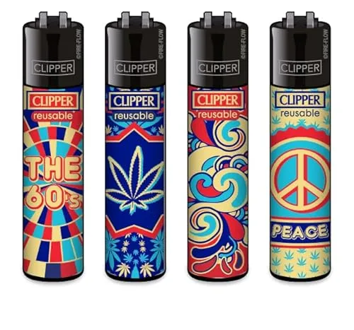 Clipper Feuerzeug 4er Set: (60ies)